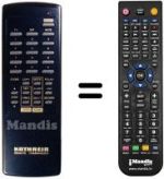 Télécommande équivalente UFD 90 (3 SCART)