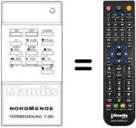 Mando a distancia equivalente NordMende V 303 PSN