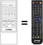 Télécommande équivalente Funai VCR 6800