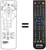 Replacement remote control Brandt VPH 6950
