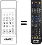 Télécommande équivalente Profex YCT-2540