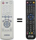 Mando a distancia equivalente Samsung DVD P-142