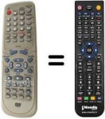 Télécommande équivalente Orion DVD / VR-2961 SI