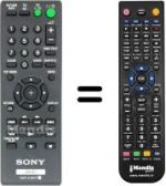 Télécommande équivalente Sony DVP-SR 700 H