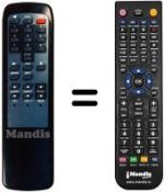 Mando a distancia equivalente Technisat SATBOX