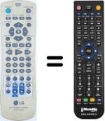 Mando a distancia equivalente LG DV 8900 C