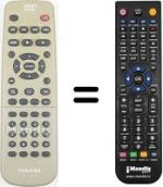 Télécommande équivalente Toshiba SD-330 E
