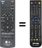Mando a distancia equivalente LG DVX 682