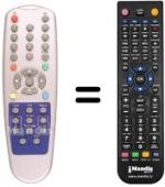 Mando a distancia equivalente Xsat FALCON 12 DTVA SECA MEDIAGUARD