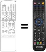 Télécommande équivalente DTT 2173 VF
