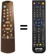 Mando a distancia equivalente Telesystem DVB 620