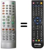 Mando a distancia equivalente Irradio DVD 15 HT