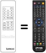 Mando a distancia equivalente Lenco SAT 4014 S
