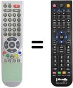Mando a distancia equivalente Irradio DSR 1021 FTA