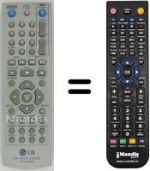 Télécommande équivalente LG DVX 298