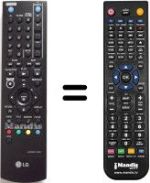Mando a distancia equivalente LG DRT-389 H