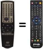 Mando a distancia equivalente Aiwa XD-DV370