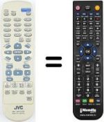 Télécommande équivalente JVC XV-33
