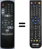 Mando a distancia equivalente Thomson DVD 400 SA