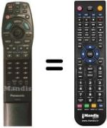 Mando a distancia equivalente Panasonic DVD A 350