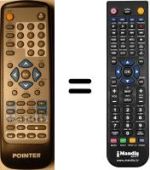 Replacement remote control POINTER DVD 920 G