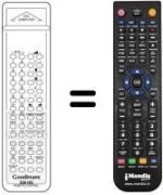 Replacement remote control Goodmans KT8875