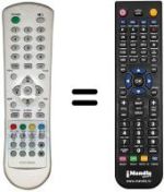 Télécommande équivalente Irradio XTV3050WX