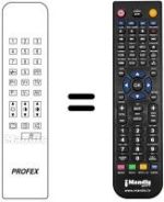 Mando a distancia equivalente Profex CTV5520VT