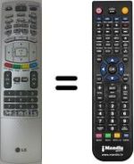 Mando a distancia equivalente LG 27LZ5RV