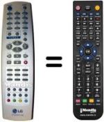 Mando a distancia equivalente LG RZ29FA34RB