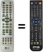 Replacement remote control LG 6710V00112E