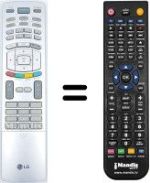 Mando a distancia equivalente LG 42PX3