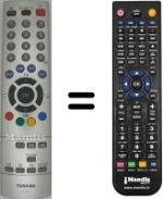 Mando a distancia equivalente Toshiba 20VL64