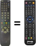 Mando a distancia equivalente JVC 79000250101