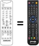 Télécommande équivalente Samsung TX21B5