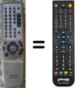 Télécommande équivalente RC-ZAS07