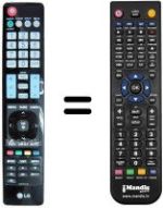 Télécommande équivalente LG 47LH9000
