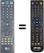 Mando a distancia equivalente LG M2352D