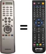 Mando a distancia equivalente Samsung CW29A208PYX/XEC