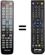 Mando a distancia equivalente Samsung UE40C6000