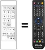 Mando a distancia equivalente JVC CT74FC