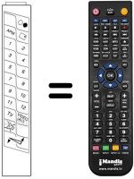Mando a distancia equivalente JVC CT77FC