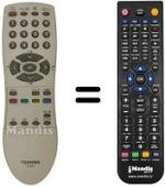 Mando a distancia equivalente Toshiba 076R0EY010