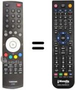 Télécommande équivalente Toshiba 32WL68PG