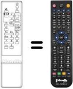 Mando a distancia equivalente Toshiba 1400RBW