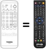 Télécommande équivalente Toshiba CT-9673