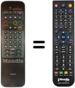 Télécommande équivalente CT-9712