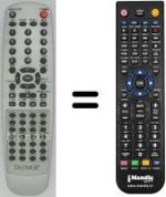 Télécommande équivalente Denver TVD-2104