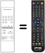 Mando a distancia equivalente Dual TV6303