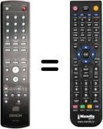 Mando a distancia equivalente Denon RC-1133